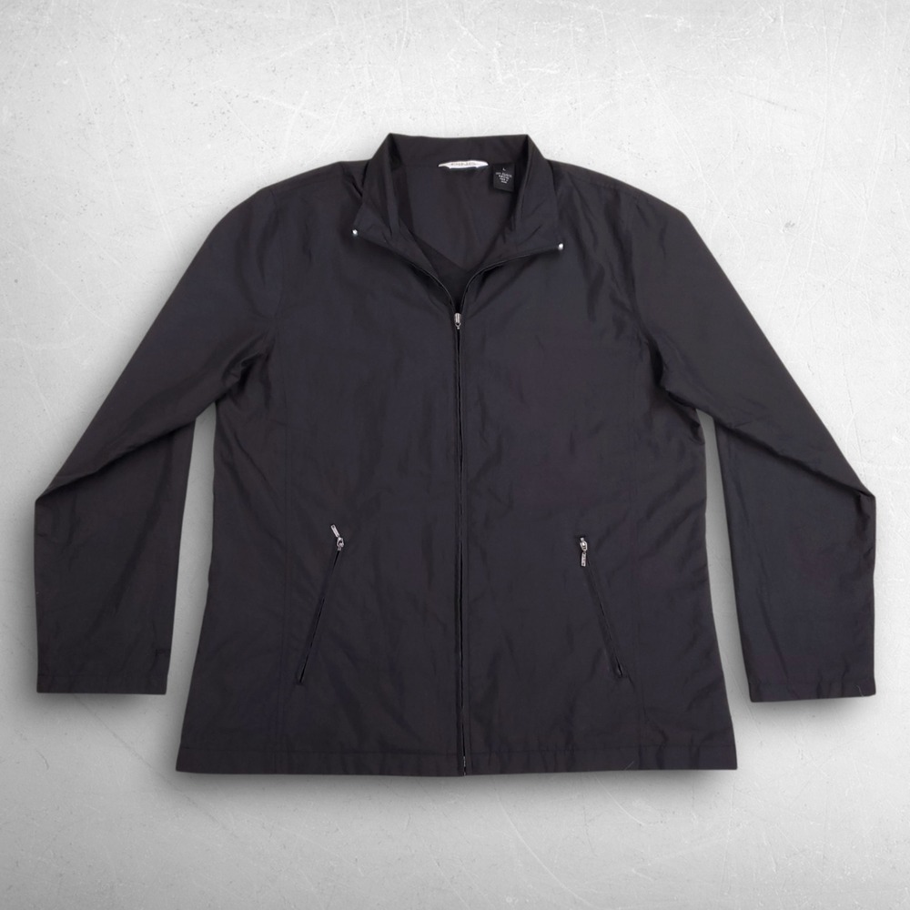 Ping Collection Zip Up Windbreaker Jacket Mens L Black Golf Gorpcore Techwear